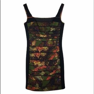 Cluny abstract floral scuba midi dress